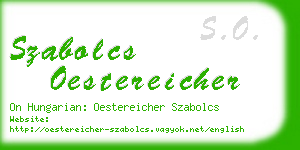 szabolcs oestereicher business card